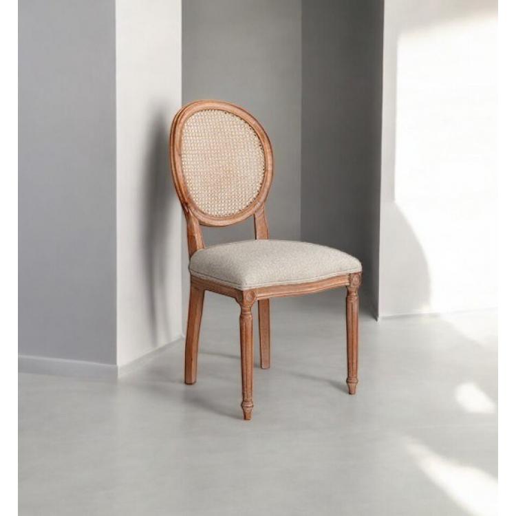 Hasırlı Madalyon Sandalye