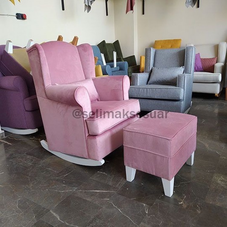 Kayık Emzirme Koltuğu Pembe Beyaz