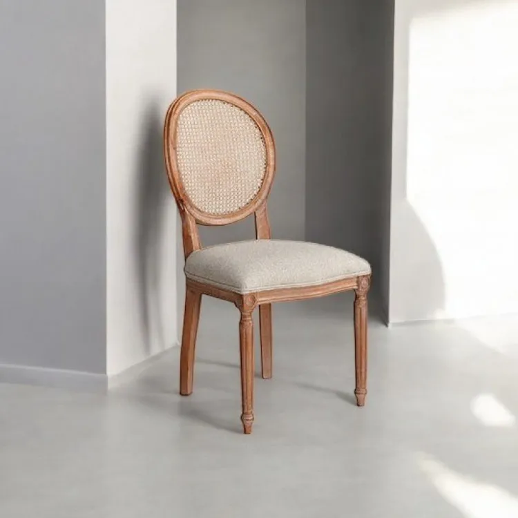 Hasırlı Madalyon Sandalye
